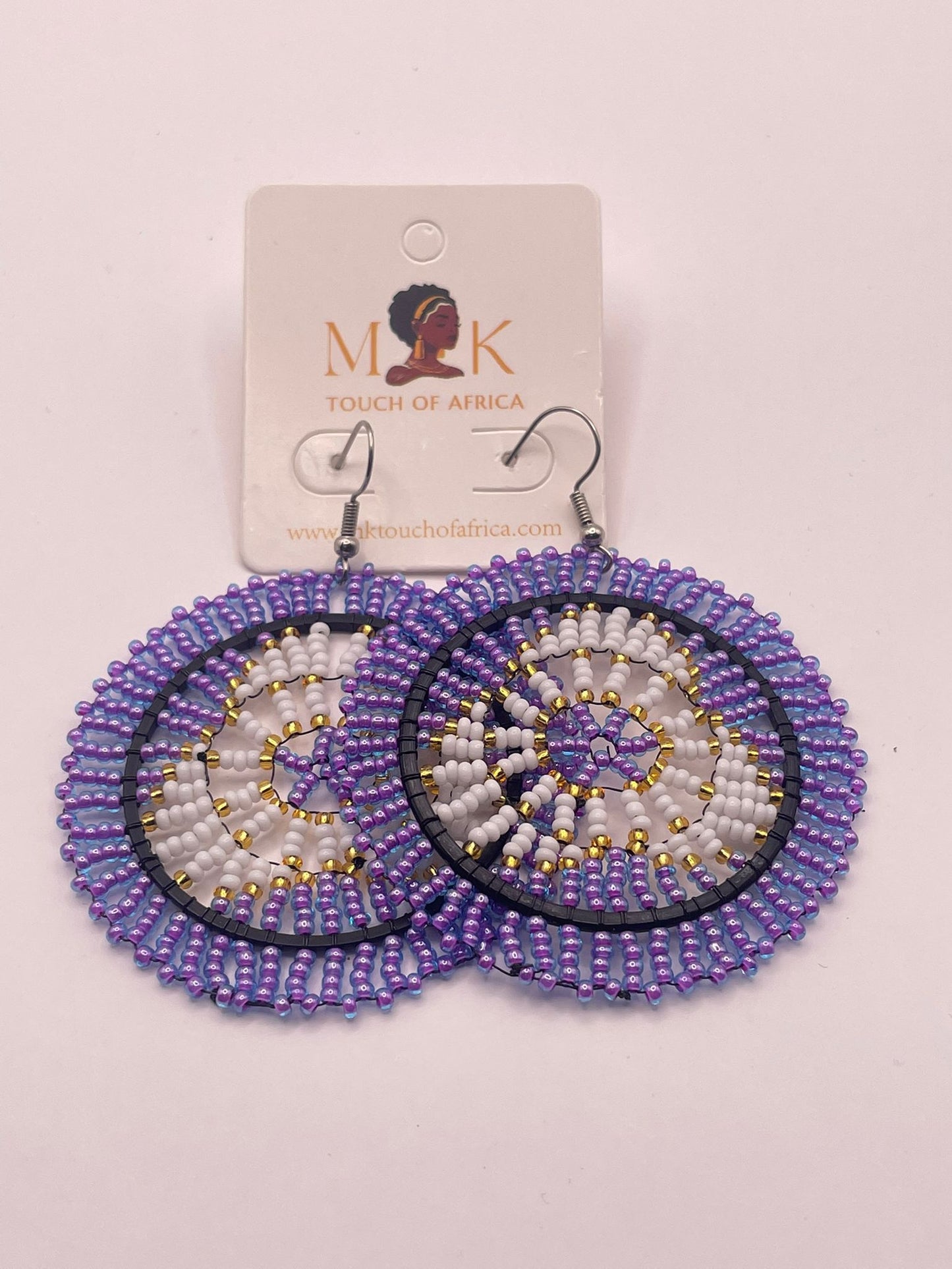 Ndebele Rings Beaded - Purple
