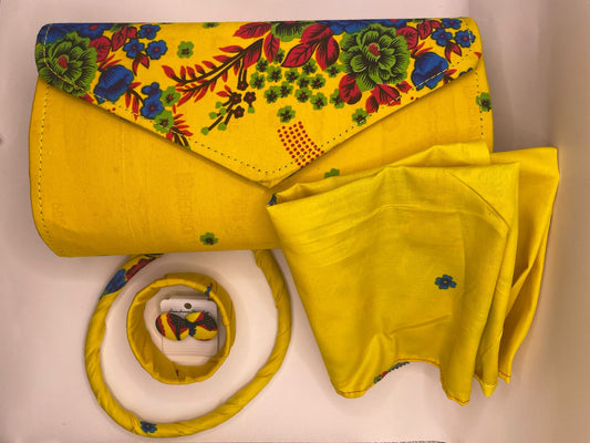 Afrochic Clutch Bag Set - Yellow