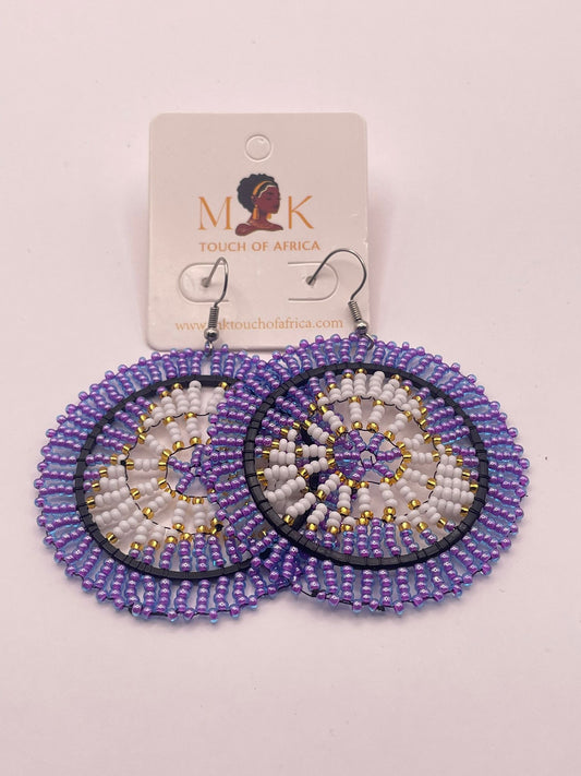 Ndebele Rings Beaded - Purple